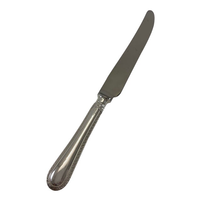 1980s Silver Dessert/ Knife, Feather Edge. For Sale