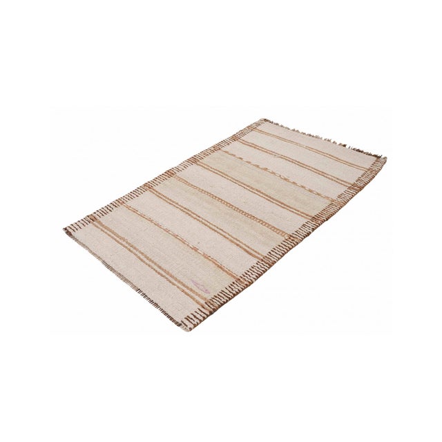 Mid-Century Modern Vintage Small Turkish Kilim Rug - 2`6″ X 4`4″ Ft. For Sale - Image 3 of 6