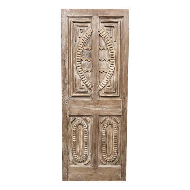 Antique Hand-Carved Entry Double Doors for Interior or Exterior Use 80x30 For Sale