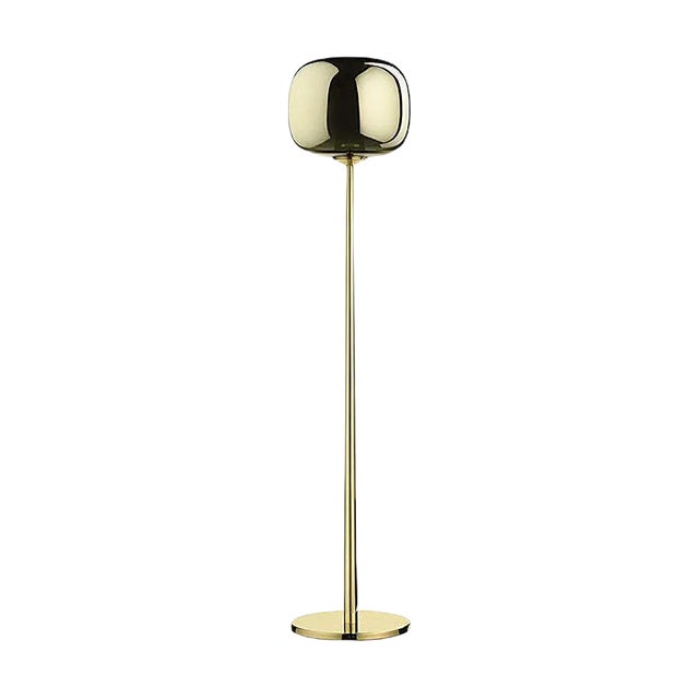 Dusk Dawn Brass Floor Lamp by Branch Creative For Sale