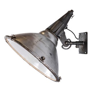 Large Scale Industrial Wall Lamp, 1960s For Sale