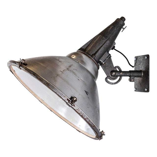 Large Scale Industrial Wall Lamp, 1960s For Sale