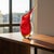 Murano Style Sommerso Art Glass Vase-Red Gold-Hand Blown-Modernist-Sculptural For Sale - Image 10 of 11