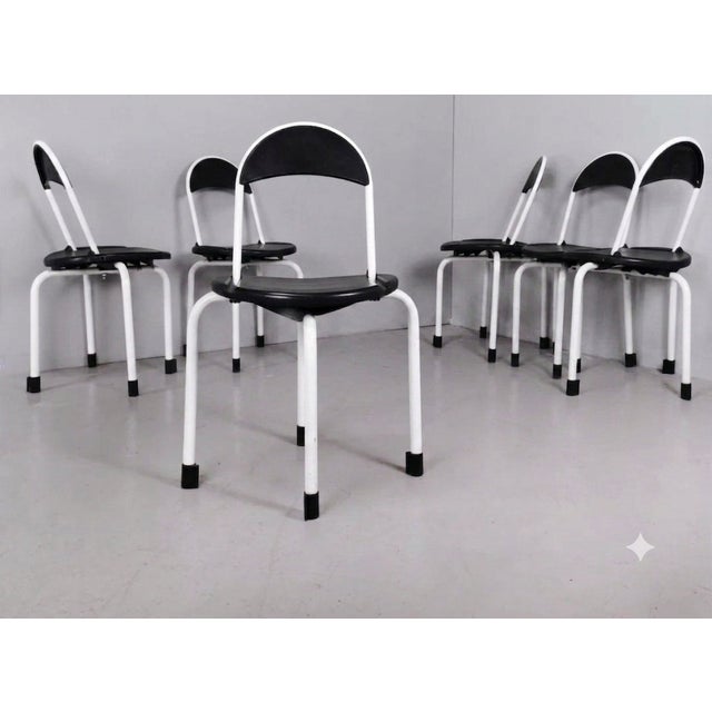 Set of 6 "Clack" Folding Chairs – Lucci & Orlandini for Lamm (1970s) The Essence of Space Age and Italian Functionalism...