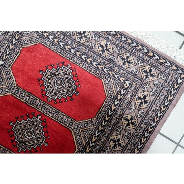 1960s, Vintage Uzbek Bukhara Rug 3' X 5' For Sale - Image 11 of 12
