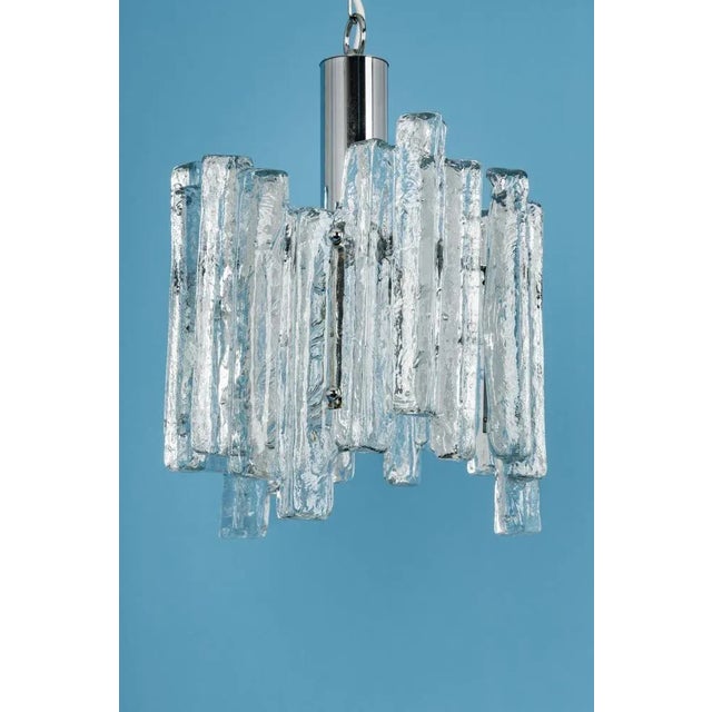 Small Murano Ice Glass Pendant Light, Germany, 1970s For Sale - Image 9 of 10