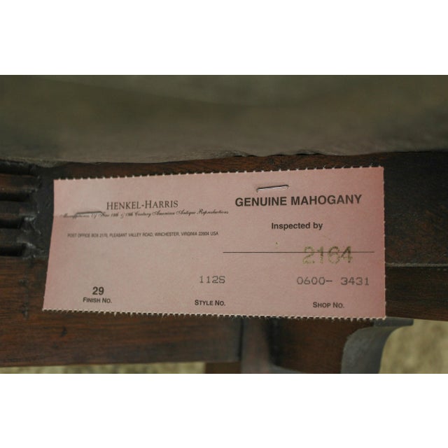 Set of 8 Henkel Harris Clawfoot Mahogany Dining Room Chairs For Sale - Image 11 of 13