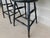 Custom Black Distressed Hoop Back Windsor Style Counter Height Stools - A Pair For Sale - Image 10 of 17