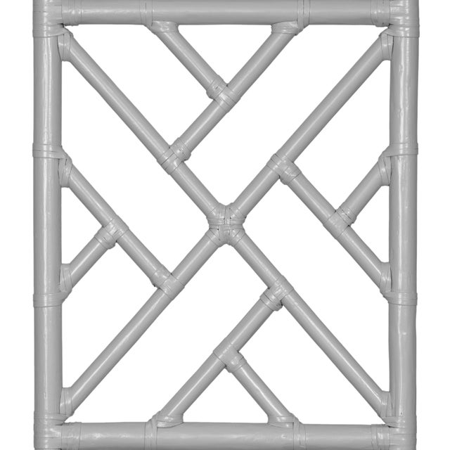 Not Yet Made - Made To Order Chippendale Headboard California King - Light Gray For Sale - Image 5 of 6