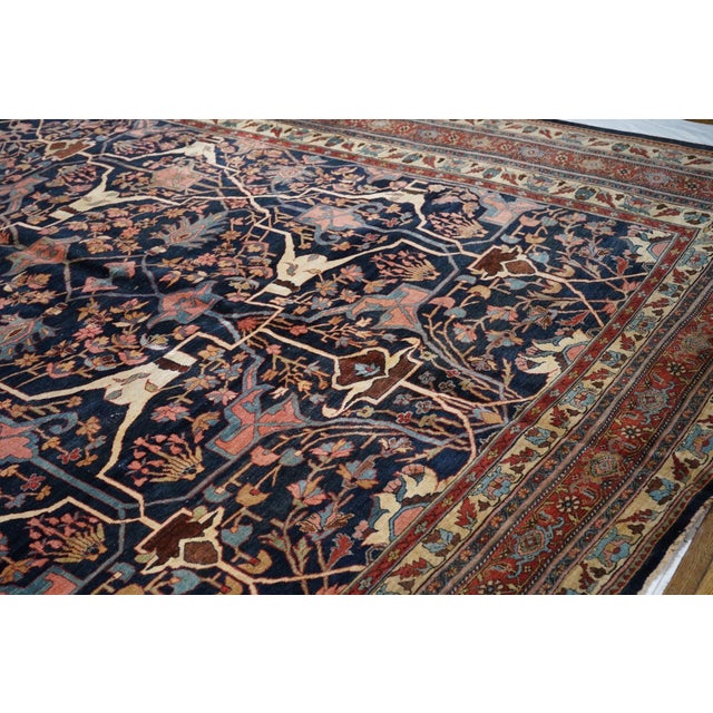 Textile Late 19th Century Antique Bidjar Rug 11'6'' X 18'0'' For Sale - Image 7 of 10