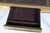 Italian Modern Brass Desk With Inset Bordered Leather Surface For Sale - Image 6 of 18