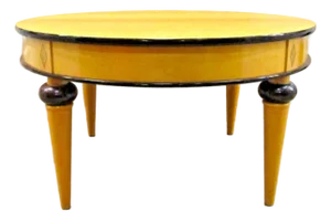 1990s Vintage Bombay Company Art Deco Style Round Coffee Table