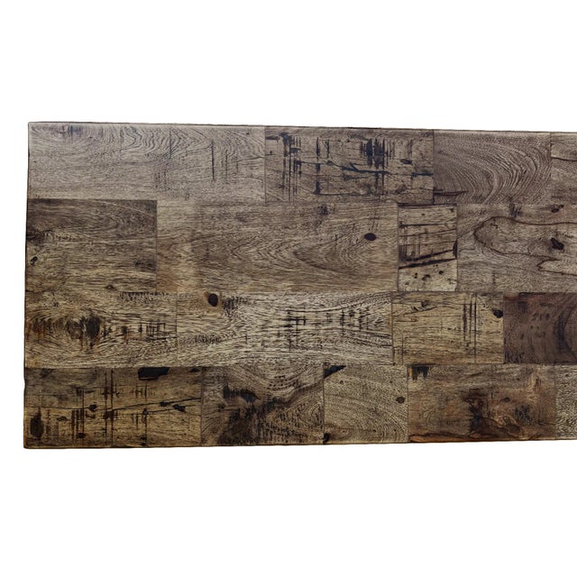 Long Reclaimed Mango Wood Bench For Sale - Image 10 of 10