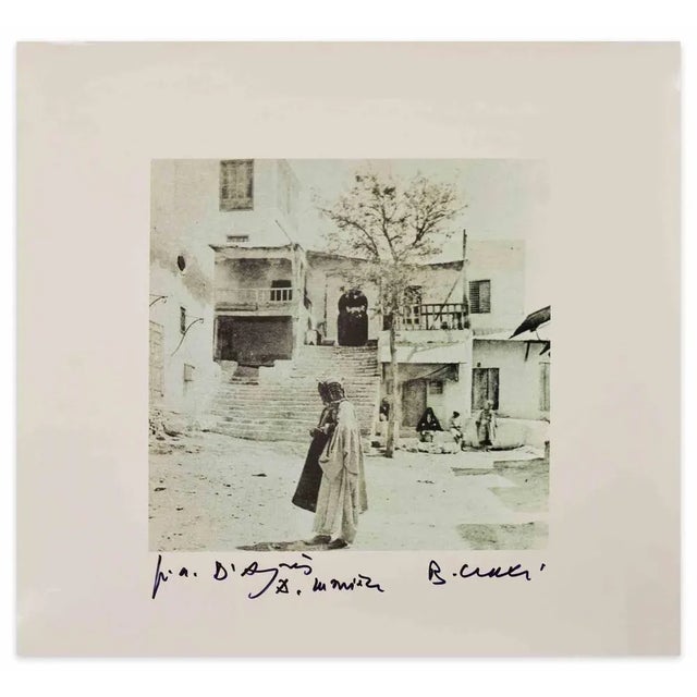 Tunisian View is an original photolithograph realized in the 1990s by the Italian politician Bettino Craxi. Hand-signed....