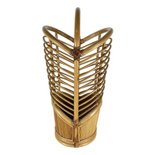 Mid-Century Bamboo Umbrella Stand, Italy, 1960s For Sale