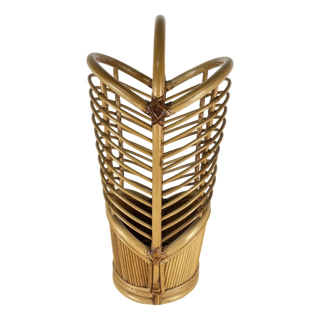 Mid-Century Bamboo Umbrella Stand, Italy, 1960s For Sale