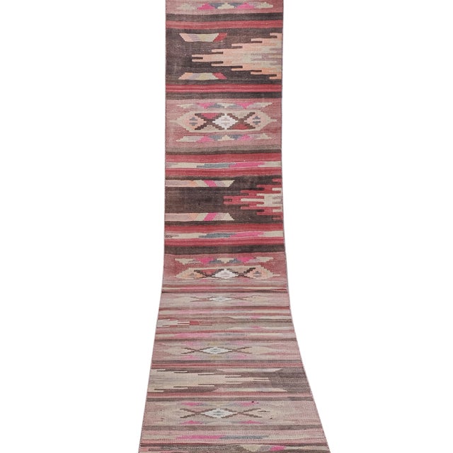 Vintage Turkish Kilim Stair Runner 2'6'' X 20'11'' For Sale - Image 4 of 13