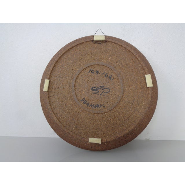Large Ceramic Wall Plate from G.P. Studio, Denmark, 1960s For Sale - Image 4 of 10