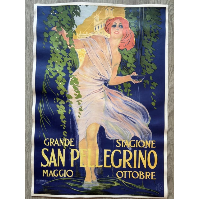 San Pellegrino Grande Stagione Poster after Leopoldo Metlicovitz, Italy, 1970s For Sale - Image 6 of 6