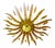 Large Spanish Sunburst Flush Mount in Gilt Metal, 1950 For Sale