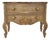 French Marble Top Commode – Hand Carved Walnut & Gold Patina Chest For Sale
