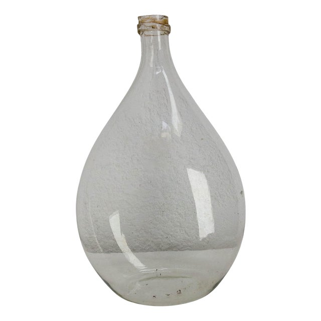 Antique Oval Lady Jeanne Glass Bottle, 1900s For Sale