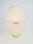 1970s Vintage Brass and Cream Table Lamp from Maison Charles, 1970s For Sale - Image 5 of 9