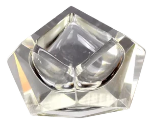 Murano Glass Ashtray attributed to Flavio Poli for Seguso, Italy, 1960