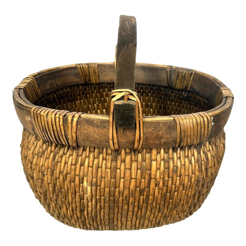 Vintage Chinese Willow Basket
