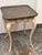 Traditional Swedish Faux Porphyry Top Side Table + Drawer, Vintage For Sale - Image 3 of 12
