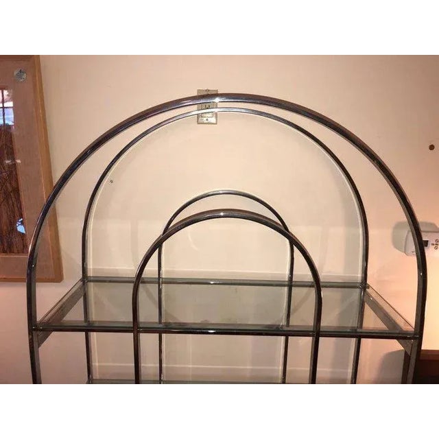 Metal 1970s Milo Baughman Style Chrome Etagere For Sale - Image 7 of 12