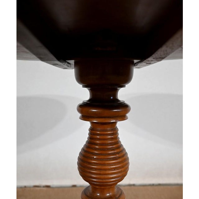 Late 19th Century Louis Philippe Style Walnut Pedestal Table For Sale - Image 5 of 18