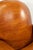 Brown Pair of Artisan-Made Cognac Leather Armchairs For Sale - Image 8 of 8