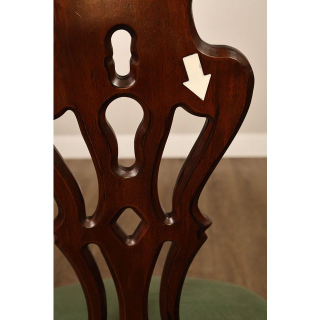 Queen Anne Henredon 'Rittenhouse Square' Set of Six Mahogany Dining Chairs For Sale - Image 3 of 18