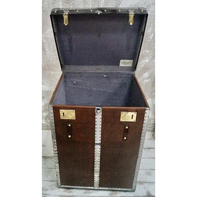 Antique Canvas Dispatch Trunk by Emil Kasper, 1900s For Sale - Image 9 of 12