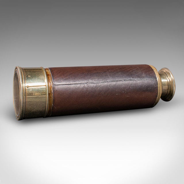 Brass Small Antique 6 Draw Pocket Telescope, English, Travel, Baker, London, Victorian For Sale - Image 8 of 10