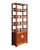 Chinoiserie Chinese Distressed Brown 4 Shelves Bookcase Display Cabinet For Sale - Image 3 of 8