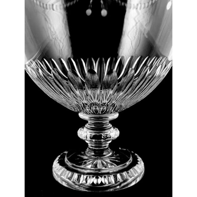 Neoclassical Style Large Italian Crystal Vase With 18th Century Engravings For Sale - Image 6 of 13