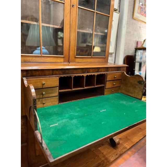 American Empire Late 1800's Walnut Butler's Secretary Desk For Sale - Image 3 of 16