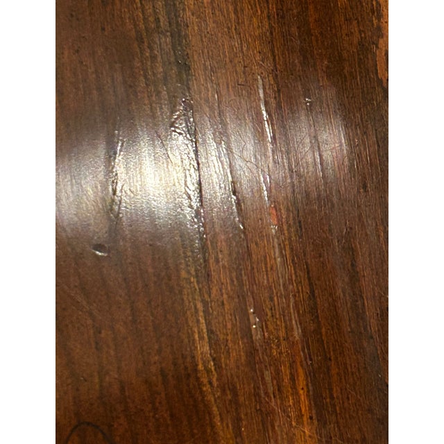 1980’s Ethan Allen Georgian Court Mahogany Nightstands With Glass Tops & Brass Hardware - A Pair For Sale - Image 16 of 18