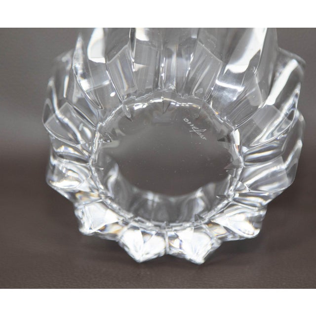 Orrefors Crystal Fleur Crown Bowl by Jan Johansen Sweden 1970s For Sale - Image 9 of 12