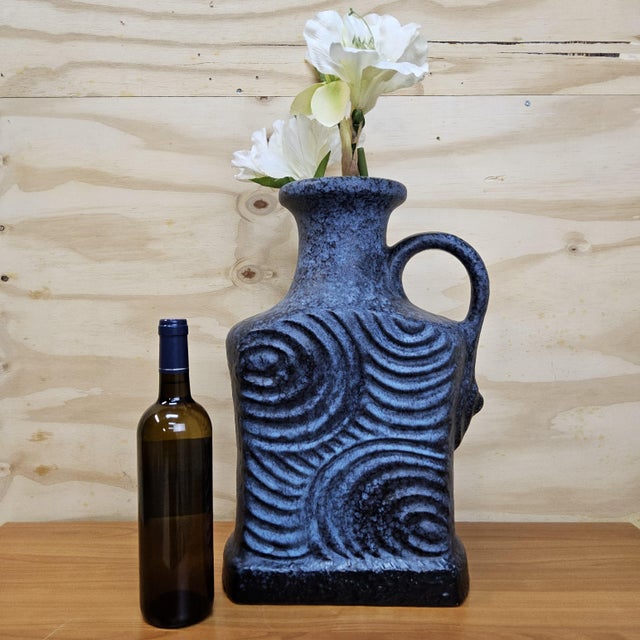 Mid-Century Modern Large Vintage West German Fat Lava Vase from Dümler & Breiden, 1970s For Sale - Image 3 of 18