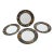 Lynn Chase 1988 Safari Jaguar Jungle Cat 24 Karat 10 7/8" Dinner Plate Set of 4 For Sale
