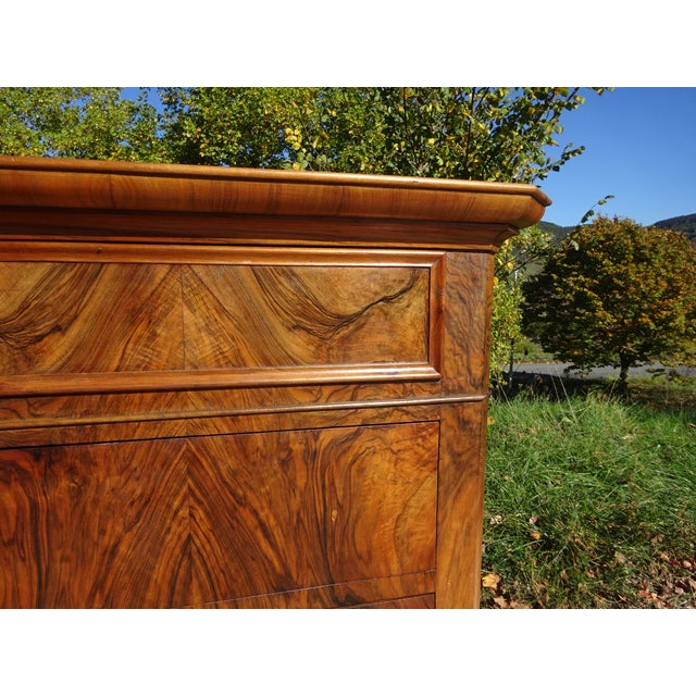 Large Louis Philippe Walnut Chest of Drawers, 1890s For Sale - Image 6 of 18