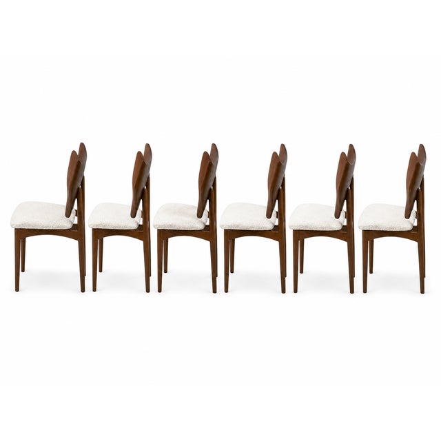 Mid-Century Modern Mid Century Style Solid Walnut Butterfly Dining Chairs - Set of 6 For Sale - Image 3 of 5