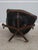 Carved Mahogany Frame Green Leather Office Desk Chair For Sale - Image 18 of 18