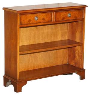 Open Bookcase in Burr Walnut by Jan Smith