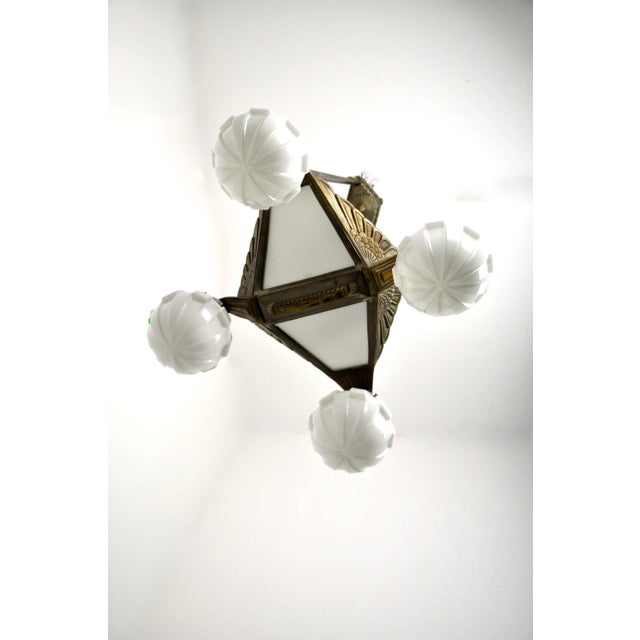 Vintage Art Deco Ceiling Lamp For Sale - Image 3 of 10