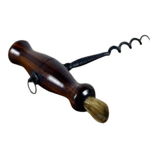 Antique English Walnut Cork Screw For Sale
