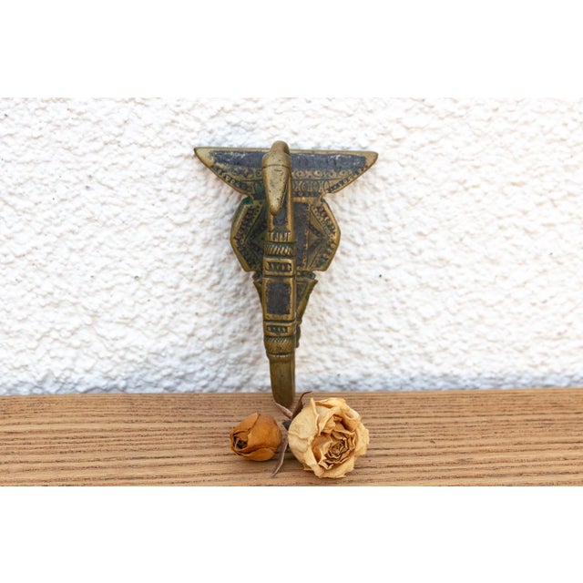 Sand Antique Lotus Bud Saddle Hook For Sale - Image 8 of 8